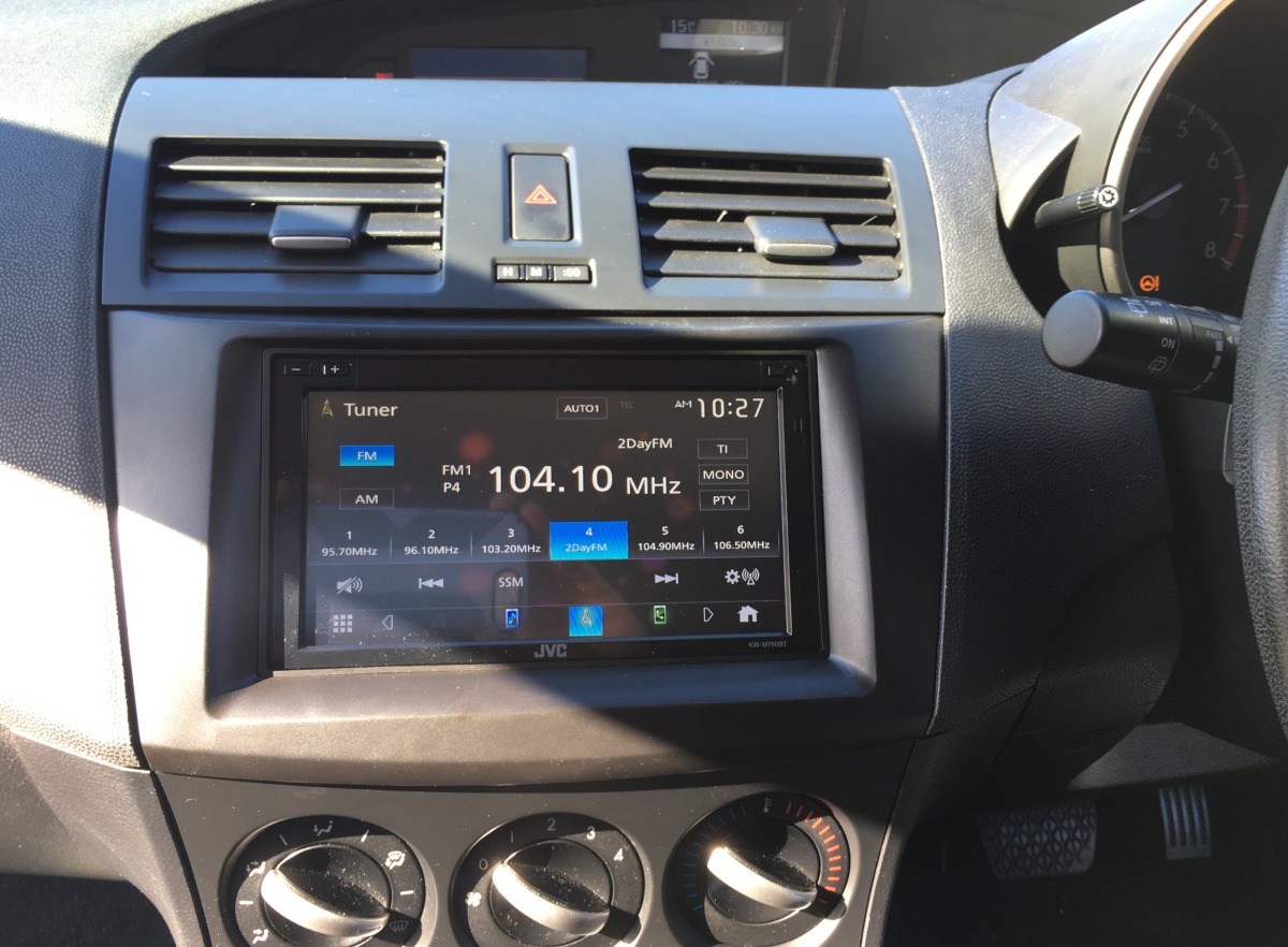 Mazda3 2013 JVC KW-M750BT Head Unit | Creative Installations