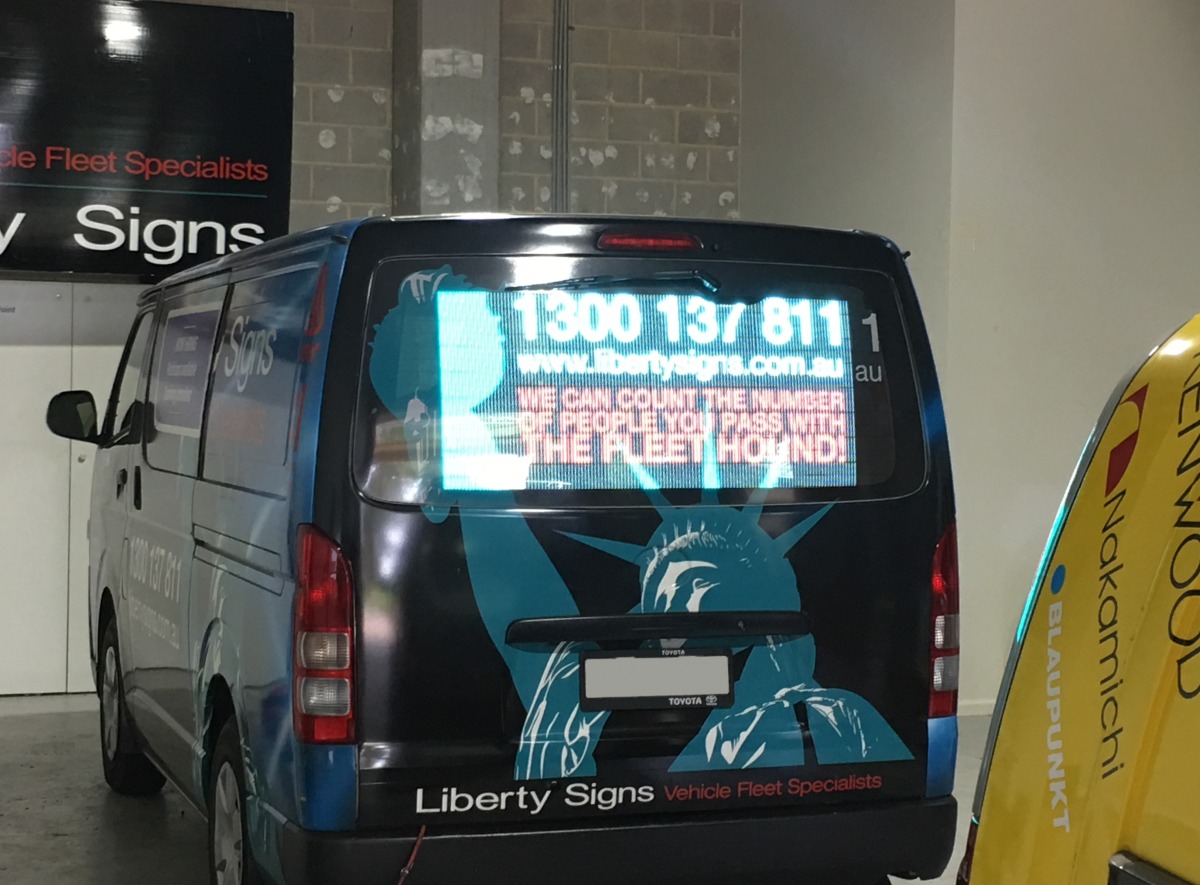 Toyota HiAce 2015 LED Digital Display Sign | Creative Installations